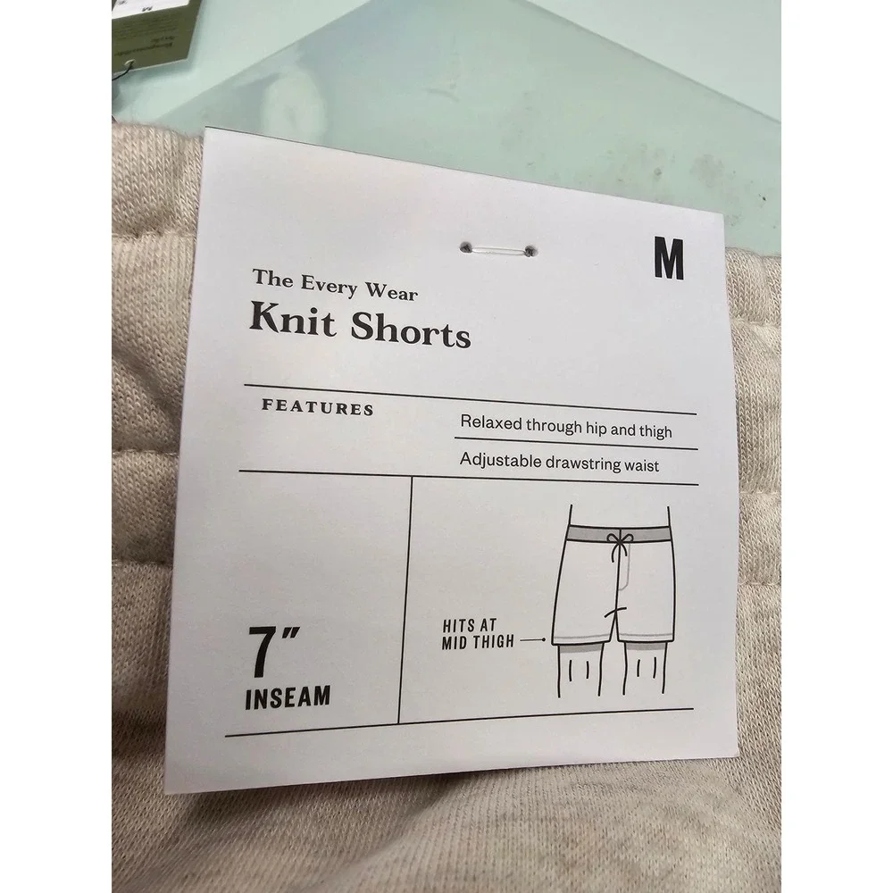 Goodfellow & Co Mens Every Wear Knit Shorts Oatmeal Heather Fleece 7